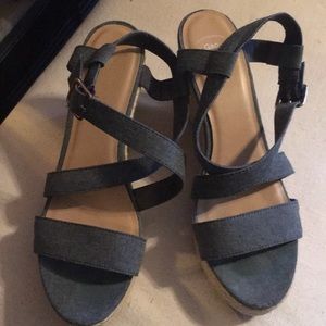 Denim summer heels Gap